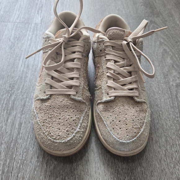 Nike Dunk Low Sanddrift Amber Brown Shaggy Suede Sneakers Wmns 8 - Picture 5 of 9